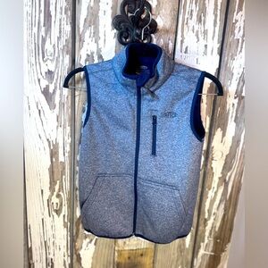 Aftco Boys Heathered Navy Zip-Up Vest Size Small